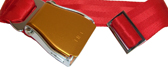 Flugzeuggürtel in Silber-Gold / Rot