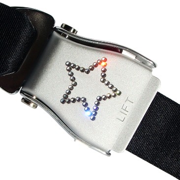 Flugzeuggürtel in Silber / Stern Design